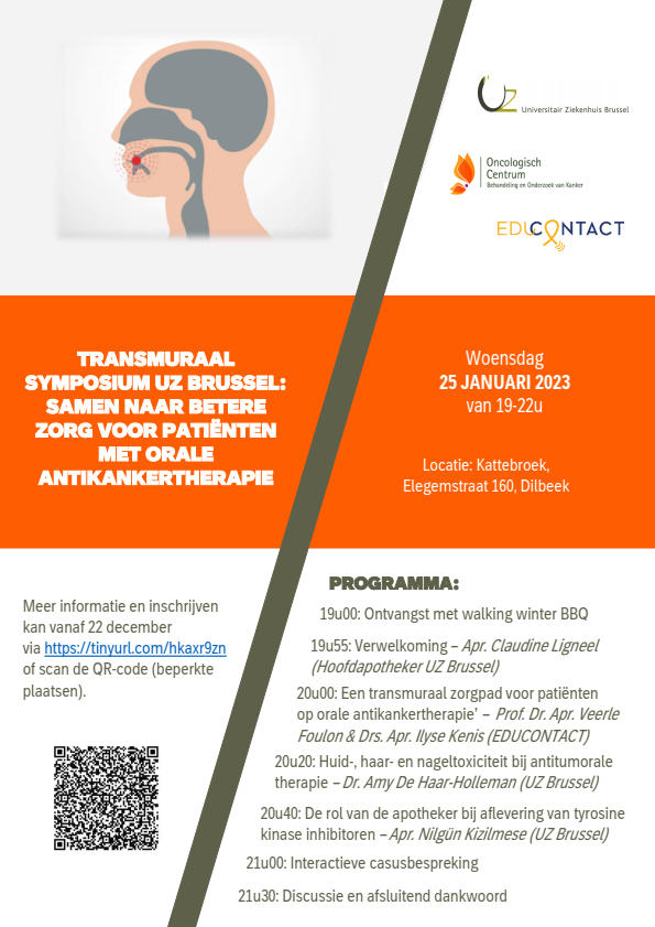 Uitnodiging symposium orale antikankertherapie