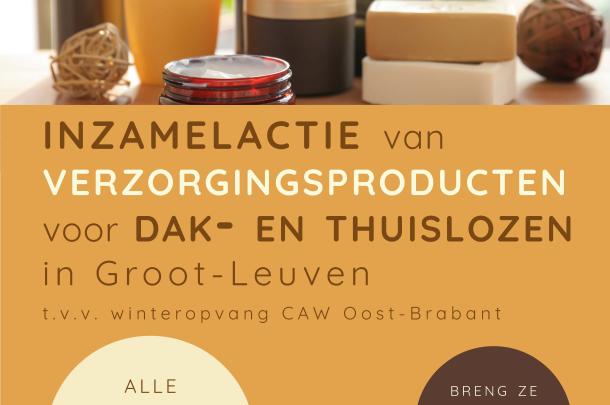 Inzamelactie verzorgingsproducten door BAF-apothekers voor CAW Groot Leuven